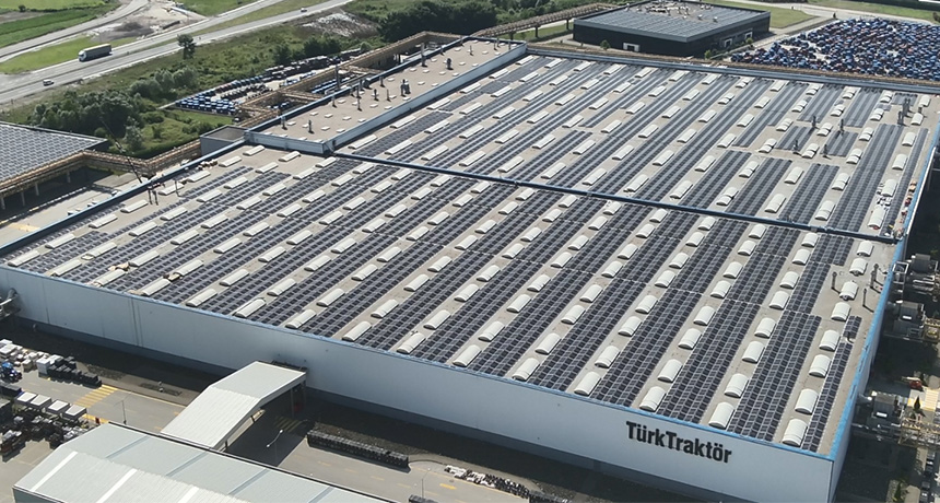 TürkTraktör’ün Ankara’daki fabrikası elektrik ihtiyacının tamamını güneşten alıyor…